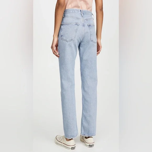 AGOLDE Lana Mid Rise Vintage Straight Jeans - Riptide - NWT! - Picture 4 of 9